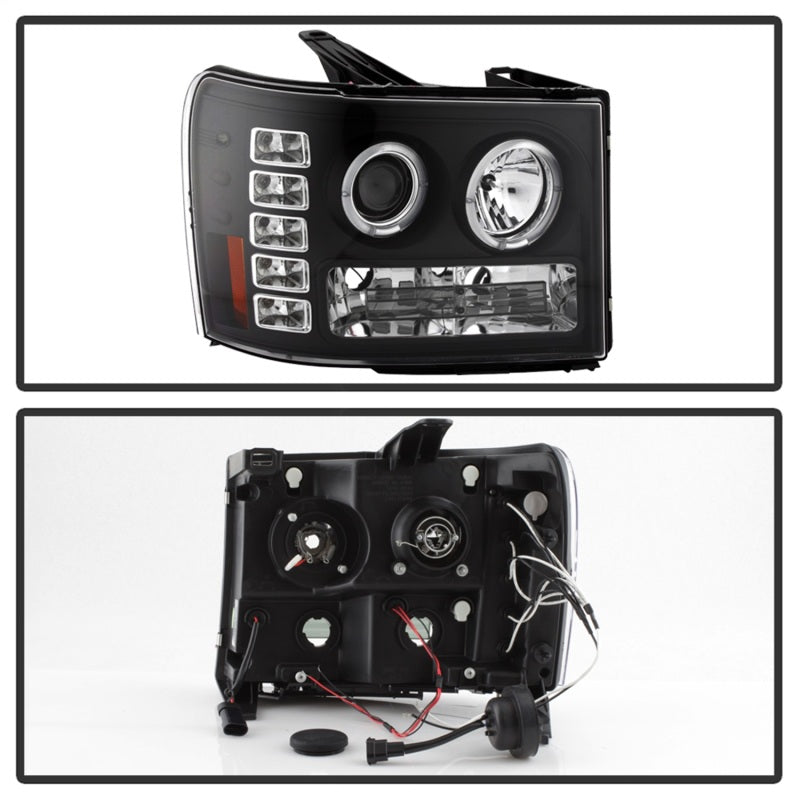 Spyder GMC Sierra 1500/GMC Sierra Denali 08-13 Projector LED Halo- LED Blk PRO-YD-GS07-HL-BK 5010605 5010605 Photo - Unmounted
