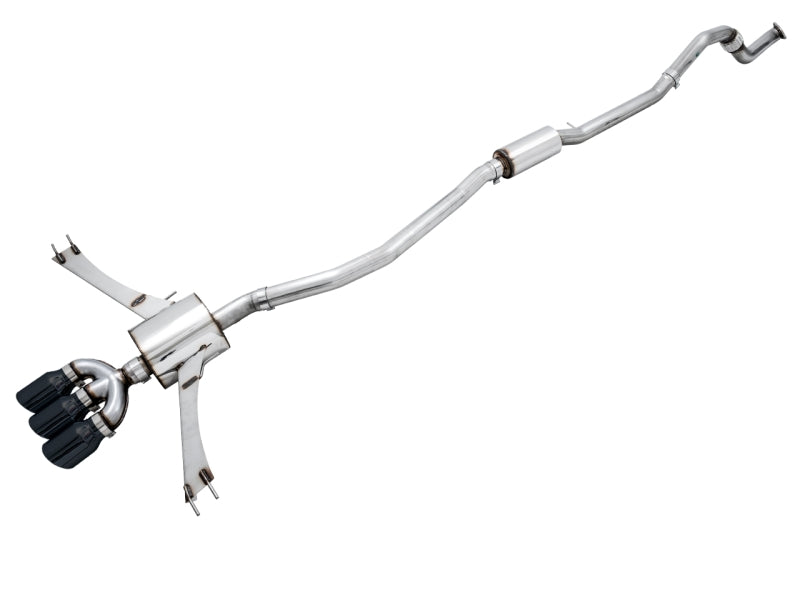 AWE Tuning 2016+ Honda Civic Si Touring Edition Exhaust w/Front Pipe & Triple Diamond Black Tips 3015-53014 3015-53014 Photo - Primary