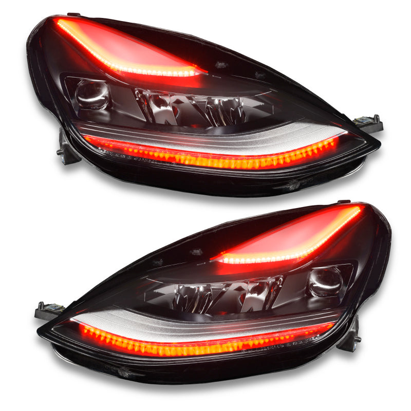 ORACLE Lighting Oracle 2021+ Tesla Model 3 Dynamic ColorSHIFT  Headlight DRL Upgrade Kit 1473-332 1473-332 Photo - Mounted