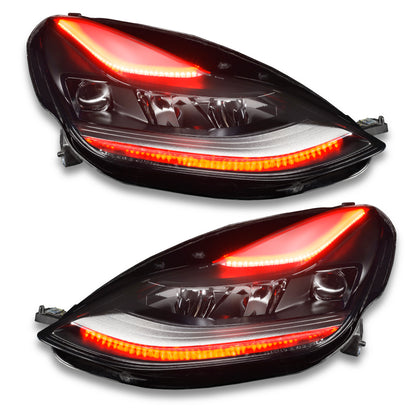 ORACLE Lighting Oracle 2021+ Tesla Model 3 Dynamic ColorSHIFT  Headlight DRL Upgrade Kit 1473-332 1473-332 Photo - Mounted