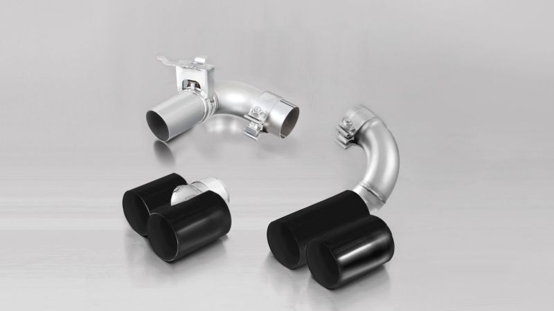 Remus 2012 BMW 3 Series F30 Black Chrome 76mm Straight Cut Tail Pipe Set 086514 1604GB 086514 1604GB Photo - Primary