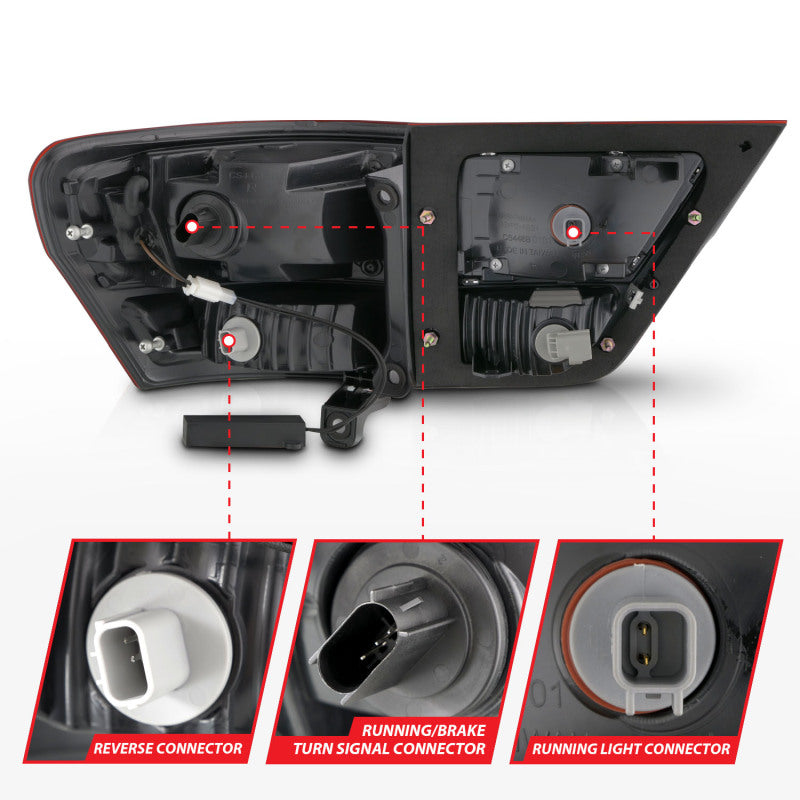ANZO 11-13 Jeep Grand Cherokee LED Taillights w/ Lightbar Black Housing/Smoke Lens 4pcs 311440 311440 User 4