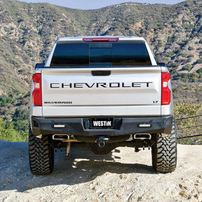 Westin 19-20 Chevy Silverado 1500 Pro-Series Rear Bumper - Textured Black 58-421215 58-421215 Photo - Mounted