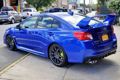 Rally Armor 15-18 Subaru WRX/STi Sedan UR Black Mud Flap w/ Green Logo MF32-UR-BLK/CGN User 1
