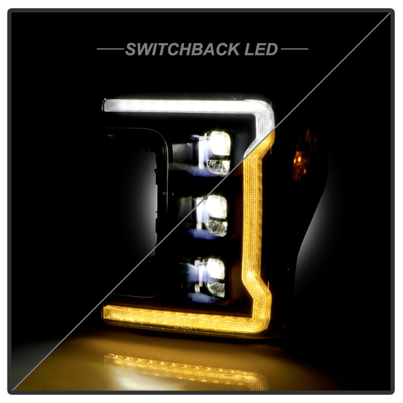 Spyder Ford F-250/F-350/F450 17-18 Full LED Headlights Chrome PRO-YD-FS17HALAP-SEQ-BK 5087430 5087430 User 6
