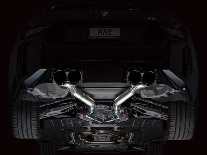 AWE Tuning 23-24 BMW G87 M2 Track Edition Exhaust - Diamond Black Tips 3020-43487 3020-43487 Photo - Mounted