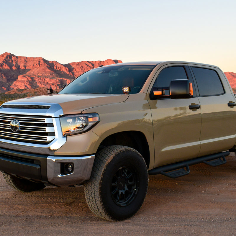 Rigid Industries 2014-2022 Toyota Tundra A-Pillar Light Kit (Includes D-SS Flood) 46705 46705 Photo - Mounted
