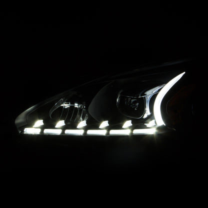 Anzo 2013-2014 Nissan Altima Projector Headlights w/PlankStyle Design Black 121500 Photo - Mounted