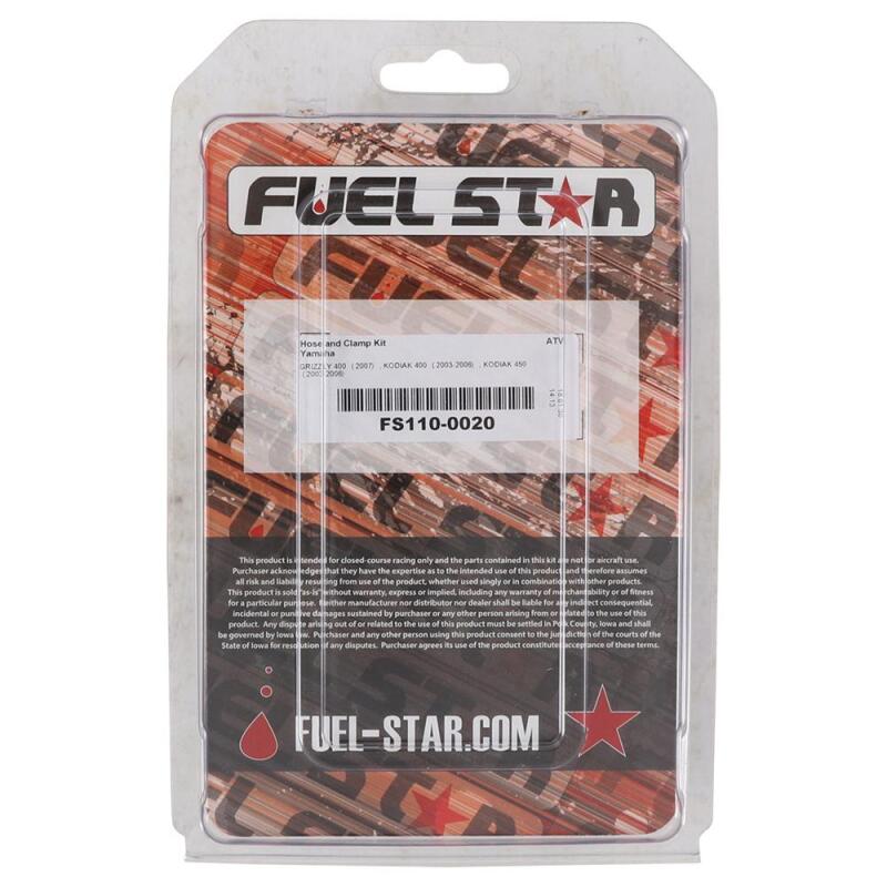 All Balls Racing 03-06 YFM 400 FA Kodiak 4x4/2007 YFM 400 FG Grizzly IRS 4x4 Hose & Clamp Kit FS110-0020 FS110-0020 Photo - Primary