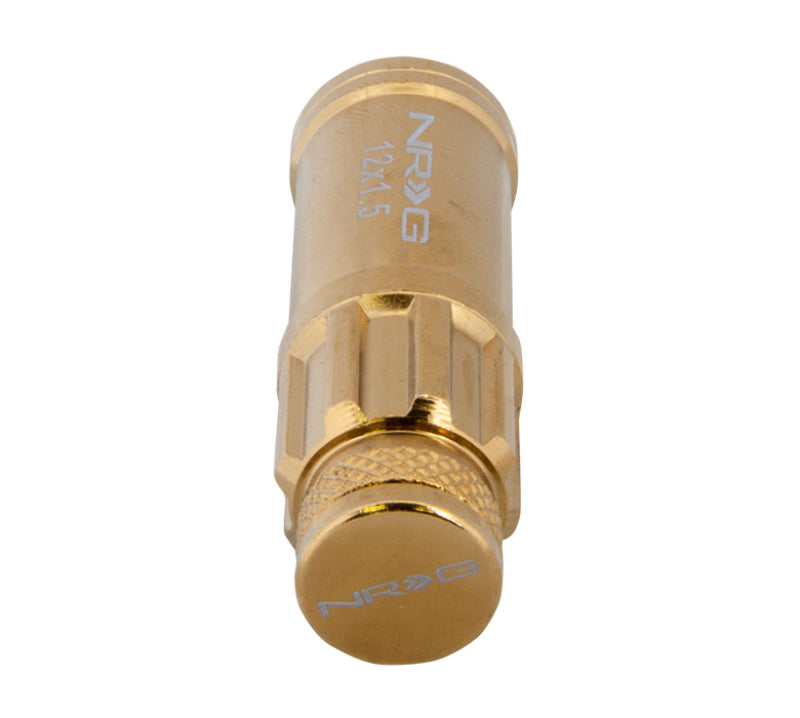 NRG M12 x 1.5 New Steel Lug Nut W/ Dust Cap Cover Set 21 Pc Chrome Gold LN-LS700CG-21 Photo - Primary