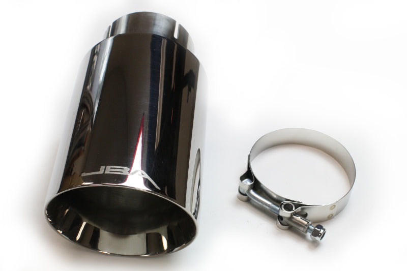 JBA 2.5in x 4.5in x 8 1/4in Double Wall Polished Chrome Tip - Clamp On 12-08282 12-08282 Photo - Primary