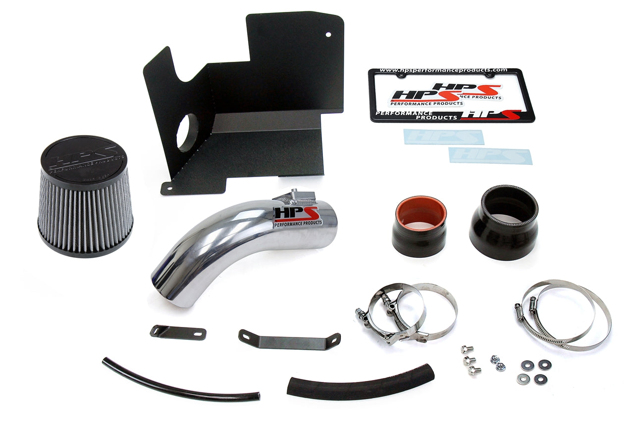 HPS Performance Products Shortram Air Intake Kit 2012-2015 Honda Civic Si 2.4L, Includes Heat Shield, Polish
