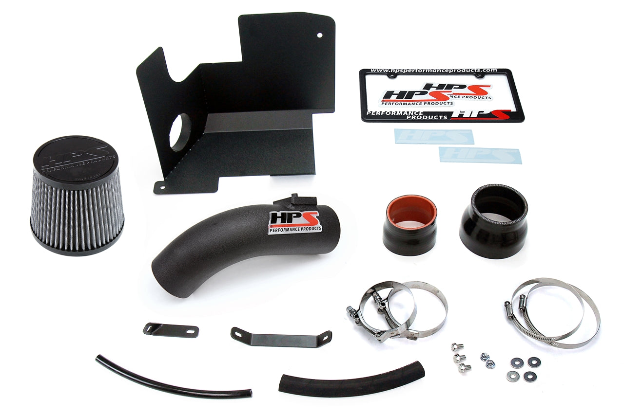 HPS Performance Products Shortram Air Intake Kit 2013-2015 Acura ILX 2.4L, Includes Heat Shield, Black