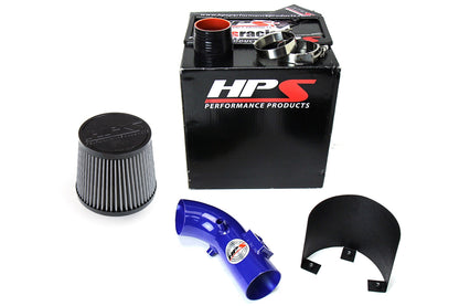 HPS Performance Products Shortram Air Intake Kit 2006-2011 Honda Civic 1.8L, Includes Heat Shield, Blue