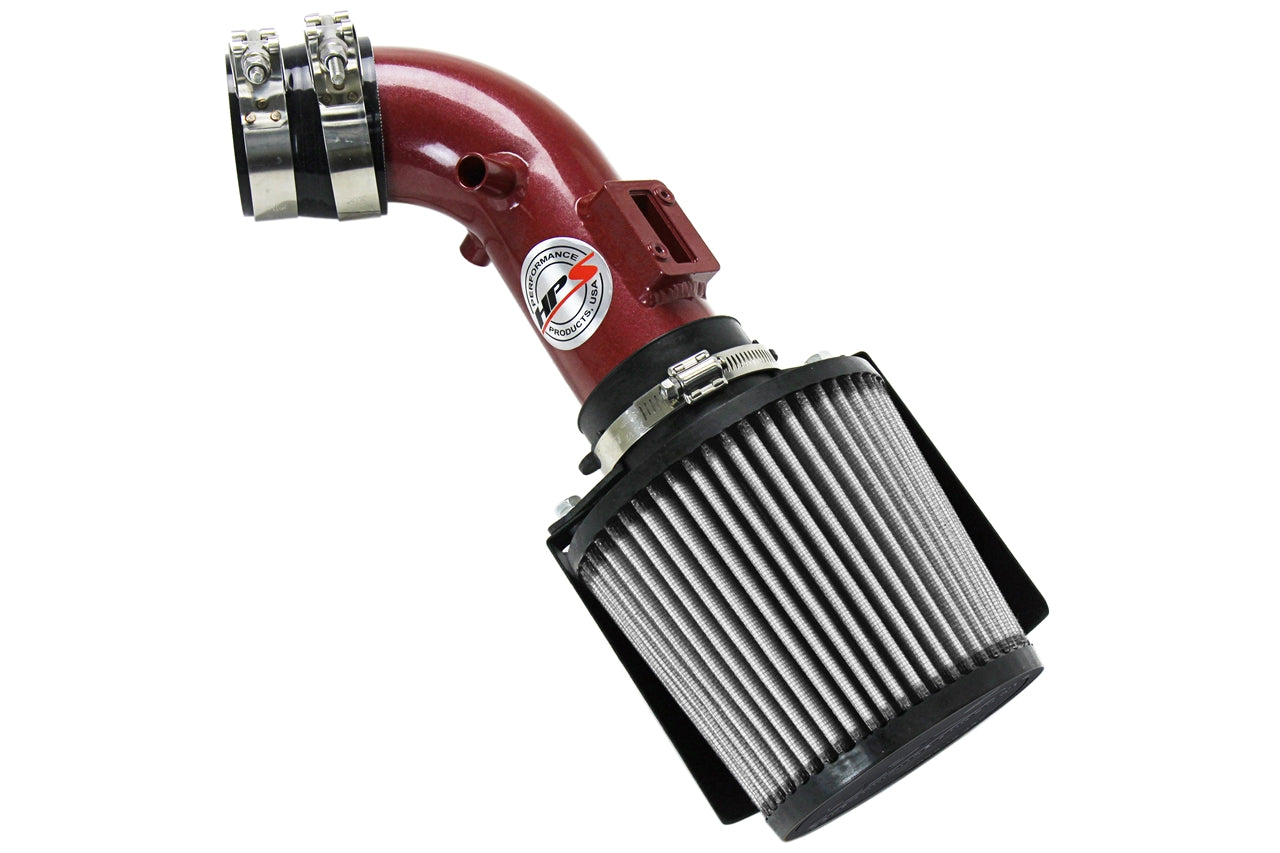 HPS Performance Products Shortram Air Intake Kit 2006-2011 Honda Civic 1.8L, Includes Heat Shield, Red