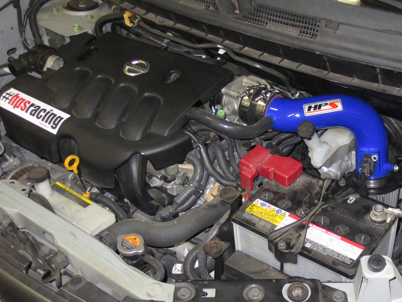 HPS Performance Products HPS Shortram Air Intake Kit 2009-2014 Nissan Cube 1.8L, Blue