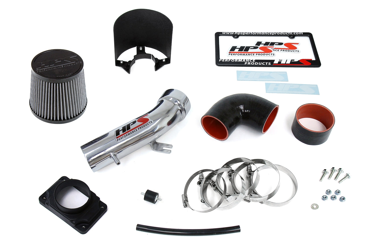 HPS Performance HPS Shortram Air Intake Kit 2000-2005 Mitsubishi Eclipse V6 3.0L, Includes Heat Shield, Polish