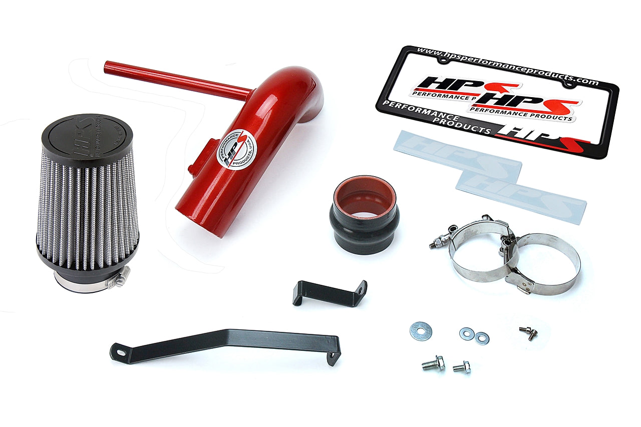 HPS Performance Products Shortram Air Intake Kit 2011-2017 Lexus CT200h, Red