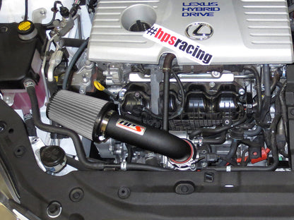 HPS Performance Products Shortram Air Intake Kit 2011-2017 Lexus CT200h, Black
