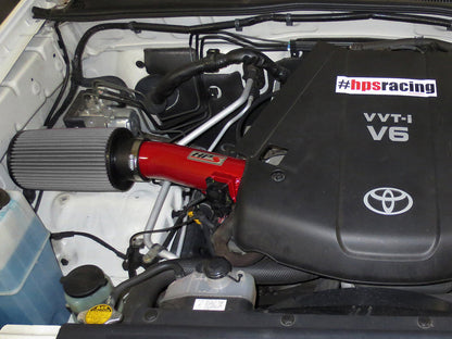HPS Performance HPS Shortram Air Intake Kit 2007-2009 Toyota FJ Cruiser 4.0L V6, Red