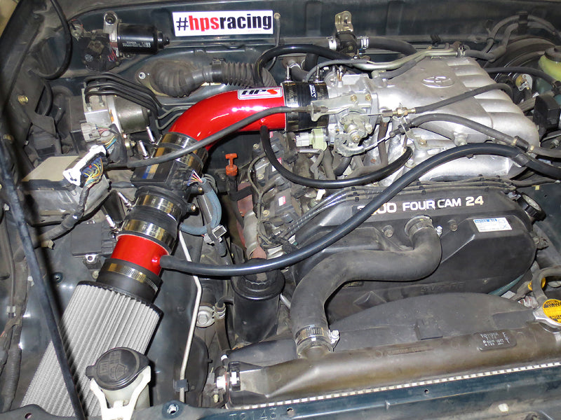HPS Performance HPS Shortram Air Intake Kit 1996-1998 Toyota 4Runner 3.4L V6, Red
