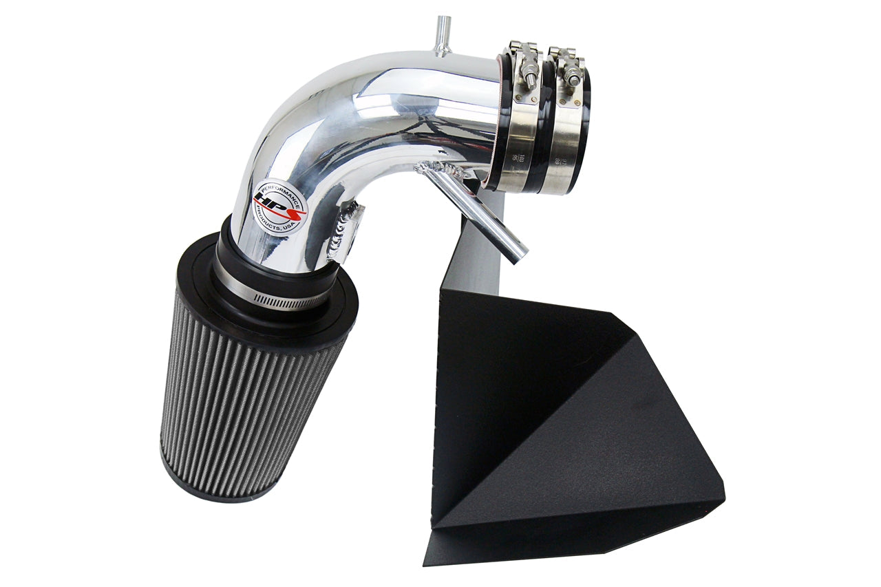 HPS Performance Products Shortram Air Intake Kit 2013-2015 Hyundai Genesis Coupe 3.8L V6, Includes Heat Shield, Polish