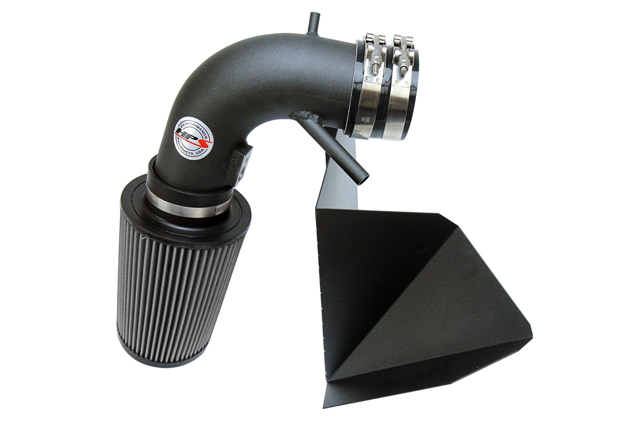 HPS Performance Products HPS Shortram Air Intake Kit 2013-2015 Hyundai Genesis Coupe 3.8L V6, Includes Heat Shield, Black