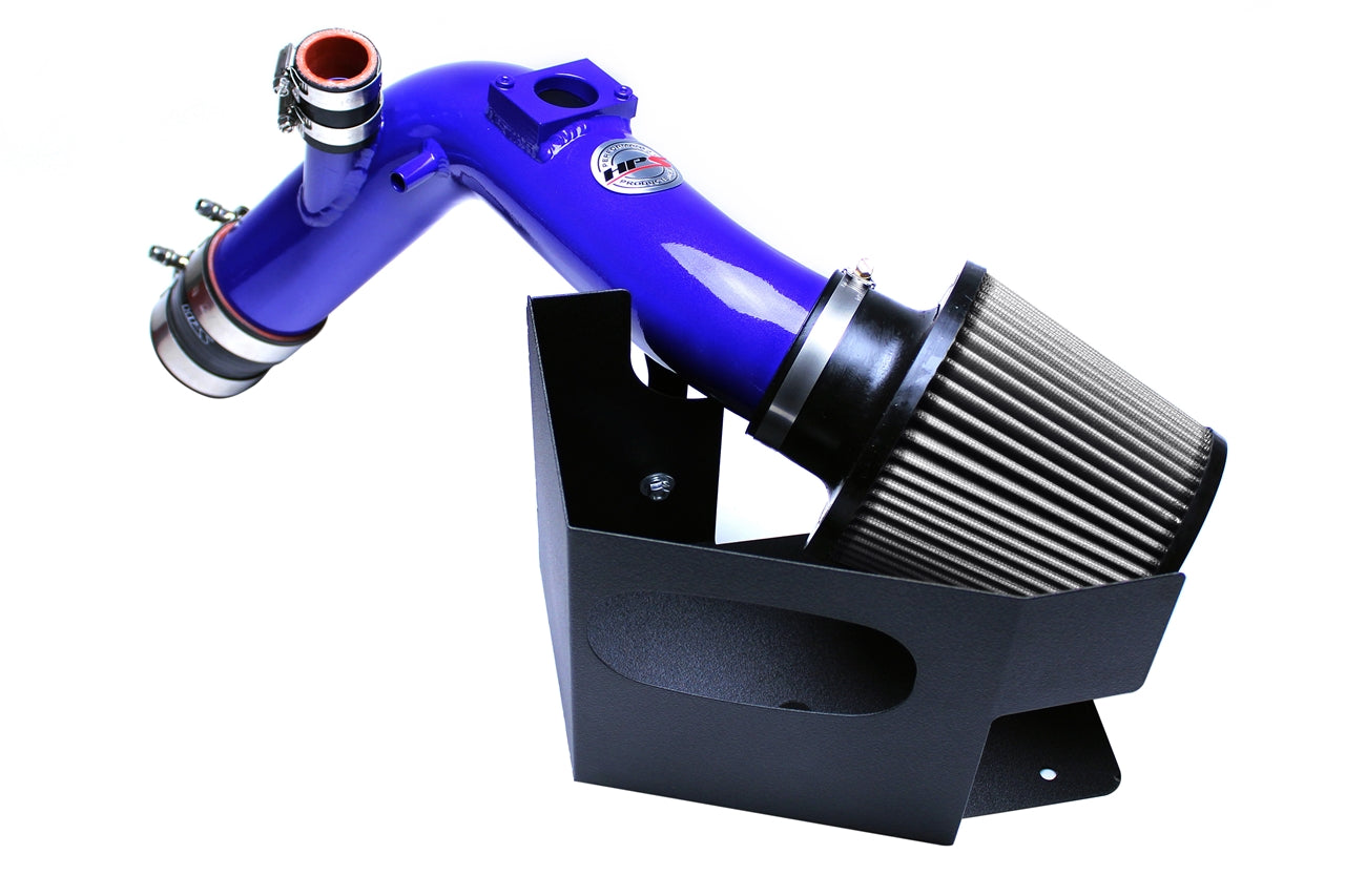 HPS Performance Products HPS Shortram Air Intake Kit 2008-2015 Mitsubishi Lancer Evolution X 2.0L, Includes Heat Shield, Blue