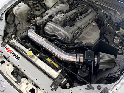HPS Performance Products HPS Shortram Air Intake Kit 1999-2005 Mazda Miata 1.8L Non Turbo, Includes Heat Shield, Polish