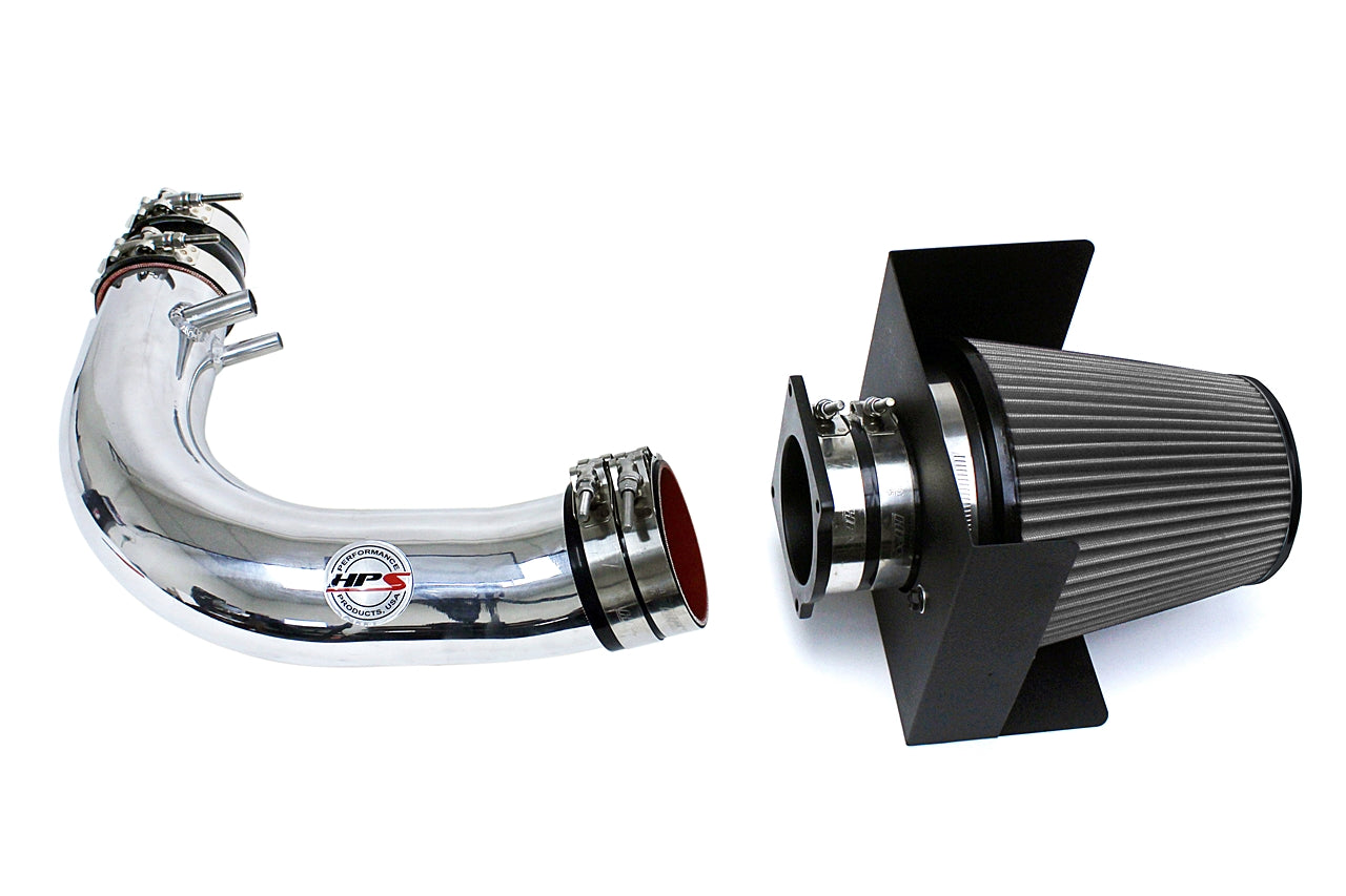 HPS Performance Shortram Air Intake Kit 2001-2003 Ford Lobo 5.4L V8, Includes Heat Shield, Polish