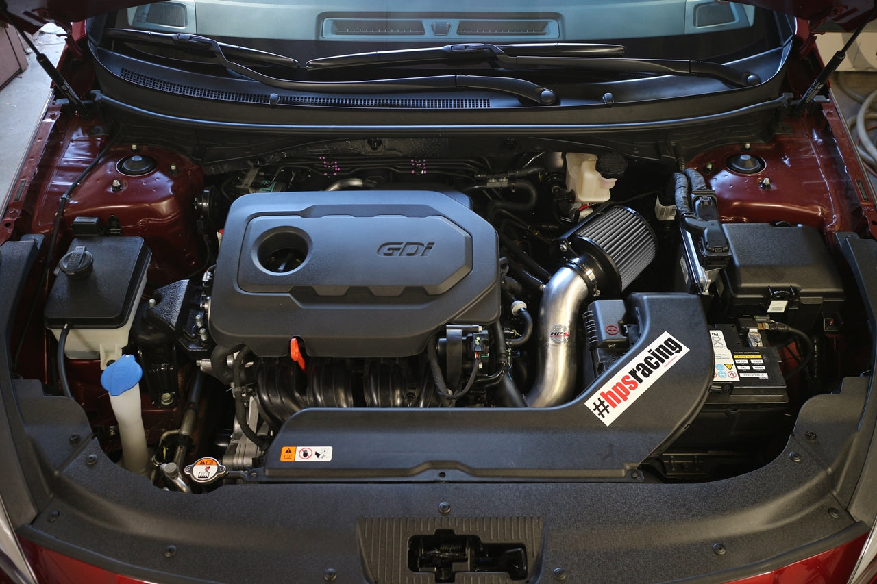 HPS Performance Products HPS Shortram Air Intake Kit 2016-2018 Kia Optima 2.4L Non Turbo, Includes Heat Shield, Blue