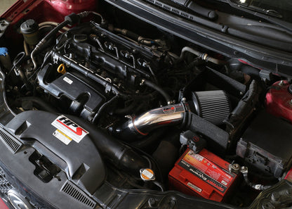 HPS Performance Products HPS Shortram Air Intake Kit 2010-2013 Kia Forte 2.0L, Includes Heat Shield, Polish
