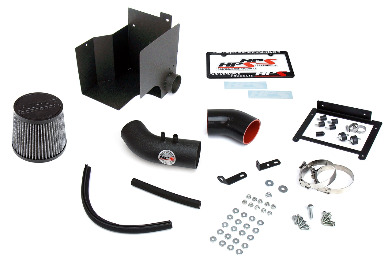 HPS Performance Products HPS Shortram Air Intake Kit 2010-2013 Kia Forte 2.0L, Includes Heat Shield, Black