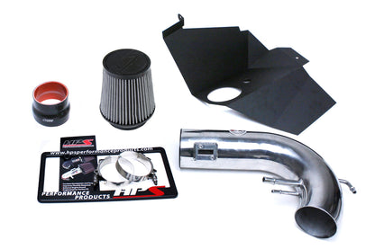 HPS Performance Products HPS Shortram Air Intake Kit 2015-2017 Ford Mustang GT V8 5.0L, Includes Heat Shield, Polish