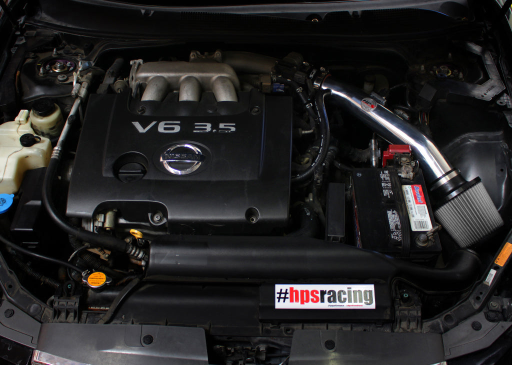 HPS Performance HPS Shortram Air Intake Kit 2004-2006 Nissan Altima V6 3.5L, Includes Heat Shield, 827-558