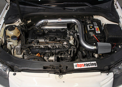 HPS Performance Products HPS Shortram Air Intake Kit 2006-2008 Audi A3 2.0T Turbo FSI, Includes Heat Shield, 827-565