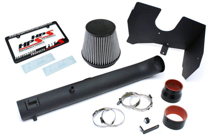 HPS Performance Shortram Air Intake Kit 2005-2015 Nissan Frontier 4.0L V6, Includes Heat Shield, Black