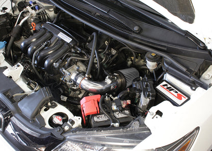 HPS Performance Products Shortram Air Intake Kit 2015-2018 Honda Fit 1.5L, Includes Heat Shield, Polish