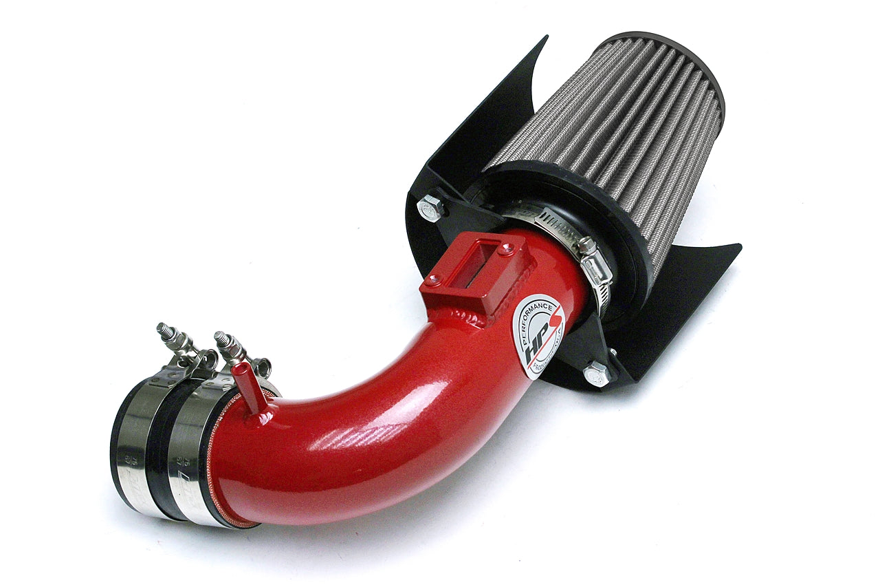 HPS Performance Products Shortram Air Intake Kit 2015-2018 Honda Fit 1.5L, Includes Heat Shield, Red
