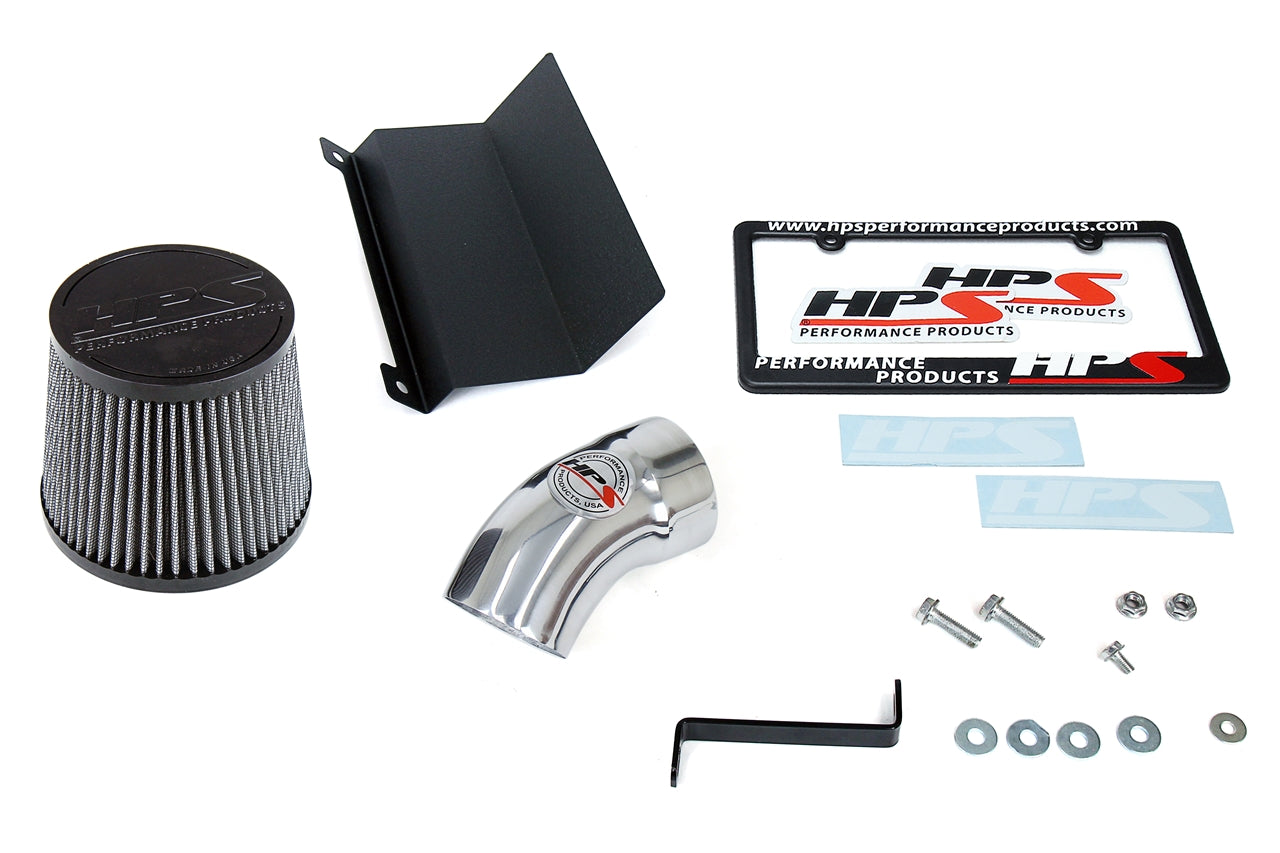 HPS Performance HPS Shortram Air Intake Kit 2015-2017 Chrysler 200 2.4L without MAF sensor, Includes Heat Shield, Polish