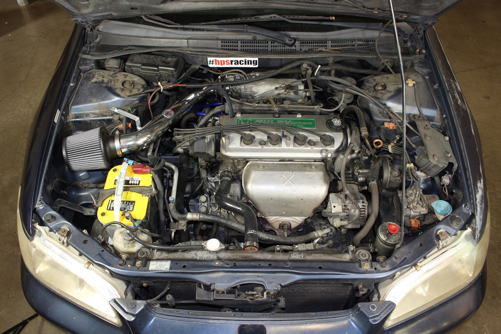 HPS Performance Shortram Air Intake Kit 1998-2002 Honda Accord 2.3L DX EX LX VP SE, Red