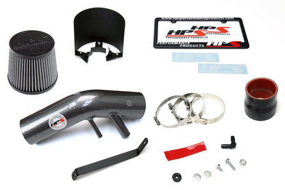 HPS Performance Products HPS Shortram Air Intake Kit 2016-2017 Kia Optima LX 1.6L Turbo, Includes Heat Shield, Gunmetal
