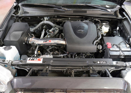 HPS Performance Products HPS Shortram Air Intake Kit 2016-2023 Toyota Tacoma 3.5L V6, Includes Heat Shield, 827-595