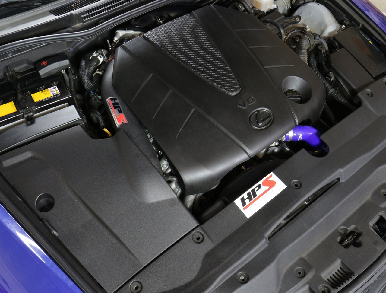 HPS Performance Products Shortram Air Intake Kit 2006-2013 Lexus IS350 3.5L V6, Includes Heat Shield, Black