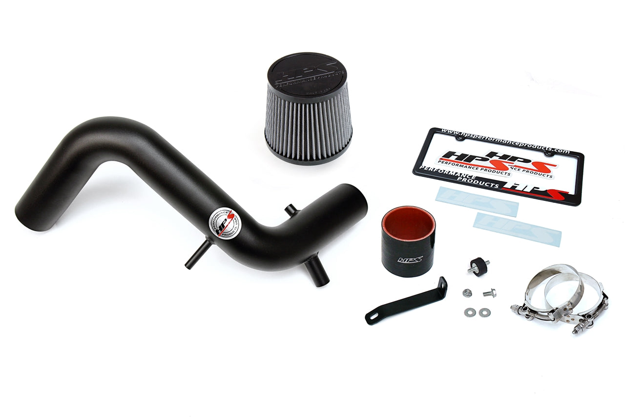 HPS Performance Products Shortram Air Intake Kit 2013-2017 Hyundai Veloster 1.6L Turbo, Black