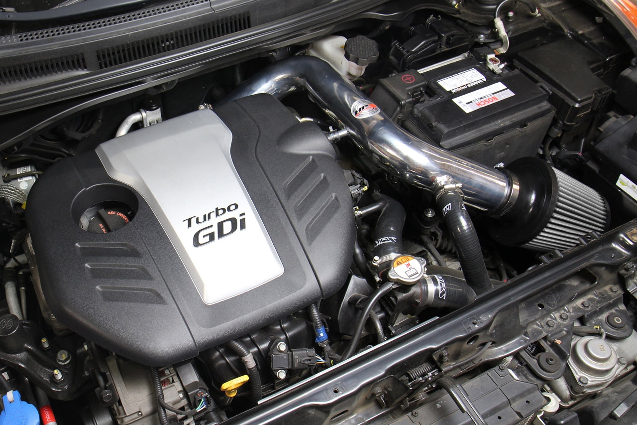 HPS Performance Products Shortram Air Intake Kit 2013-2017 Hyundai Veloster 1.6L Turbo, Black