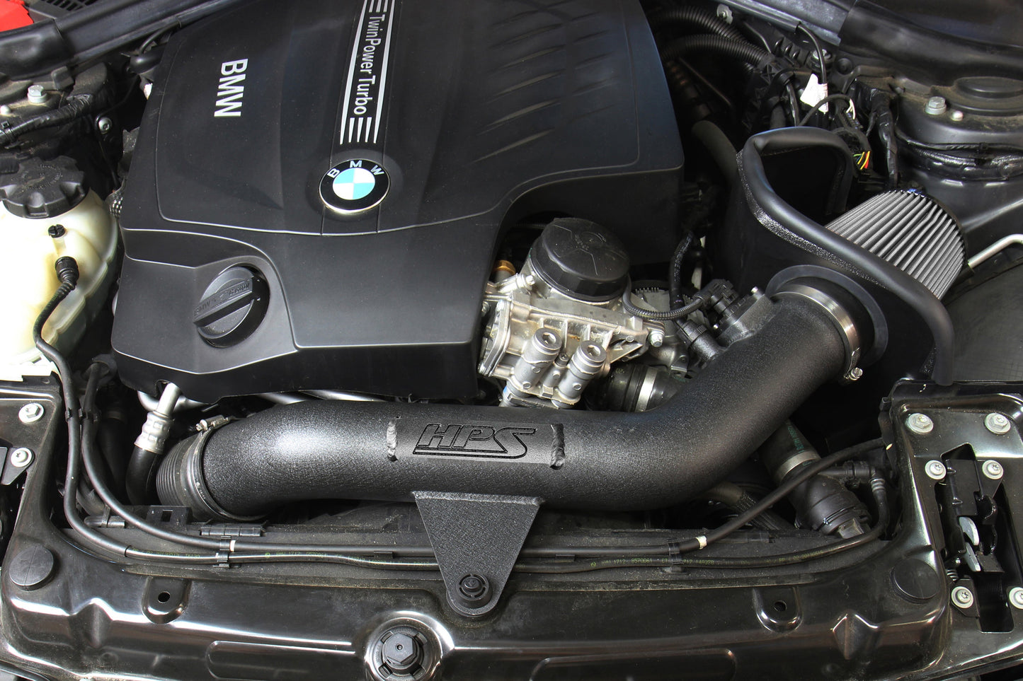 HPS Performance Air Intake Kit with Heat Shield, 2014-2016 BMW 435i 435ix F32 F33 F36 3.0L Turbo N55, 827-625