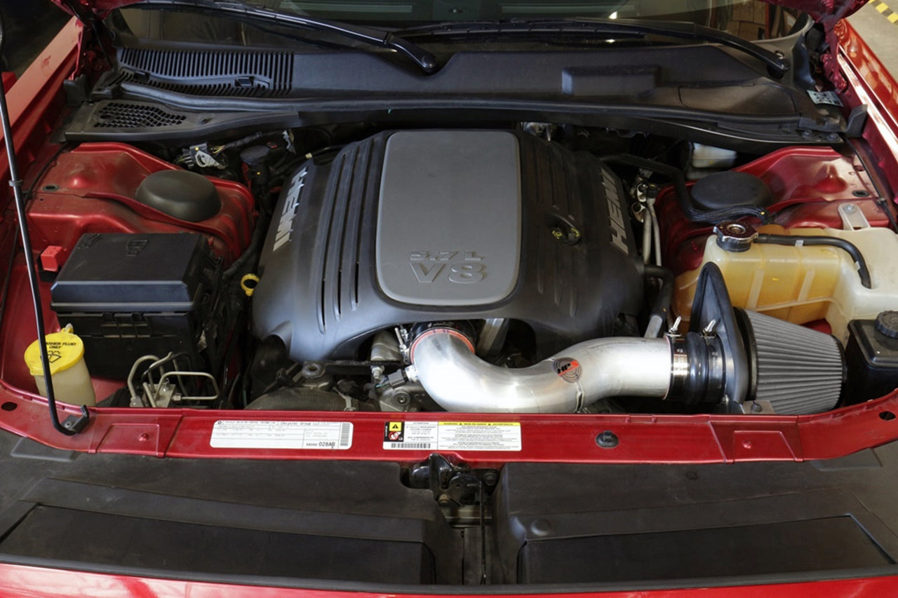 HPS Performance Shortram Air Intake Kit 2009-2010 Dodge Challenger 5.7L V8, Includes Heat Shield, Black