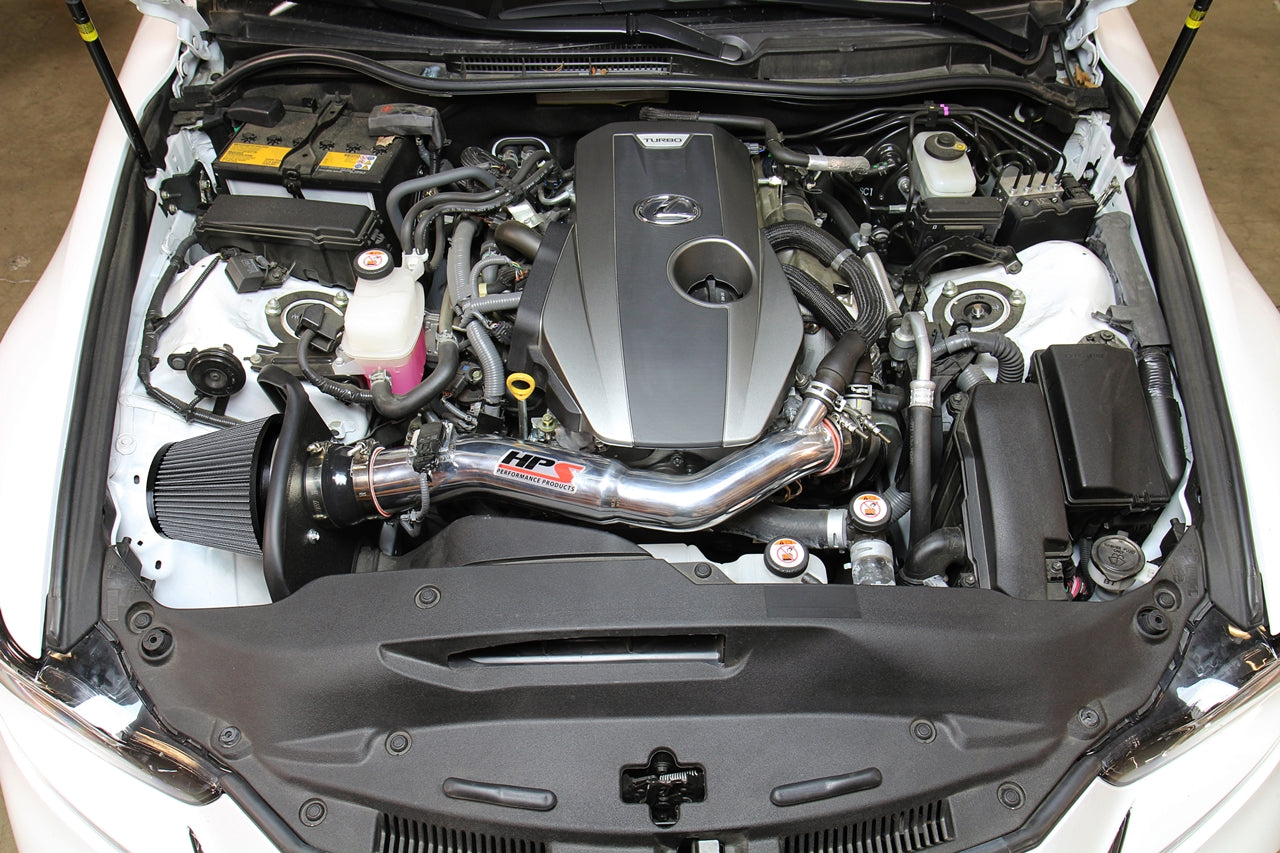 HPS Performance HPS Shortram Air Intake Kit 2016-2017 Lexus RC200t 2.0L Turbo, Includes Heat Shield, 827-633