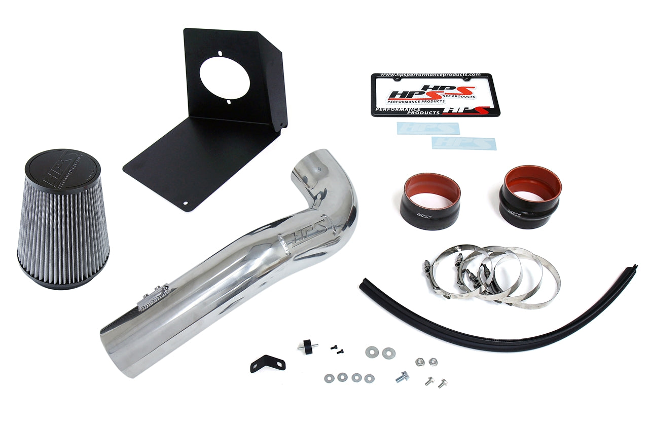 HPS Performance HPS Shortram Air Intake Kit 2009-2013 Chevy Avalanche 5.3L 6.0L V8, Includes Heat Shield, Polish